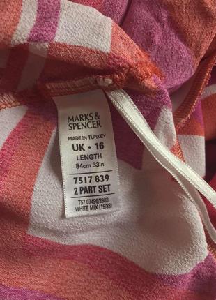 Нарядная вискозная цветная юбка marks&amp;spenser (размер 16/44,18/46)2 фото