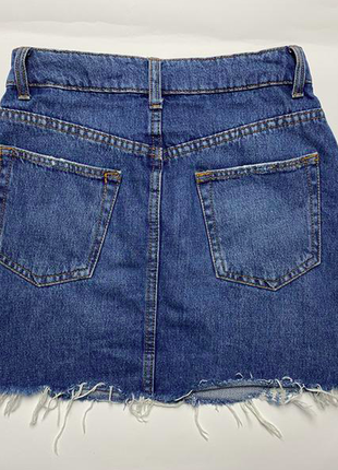 Bershka короткая джинсовая юбка-трапеция zara7 фото