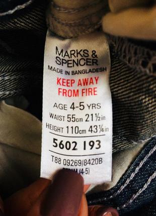 Хлопковые джинсы marks&spencer на 4-5 лет3 фото