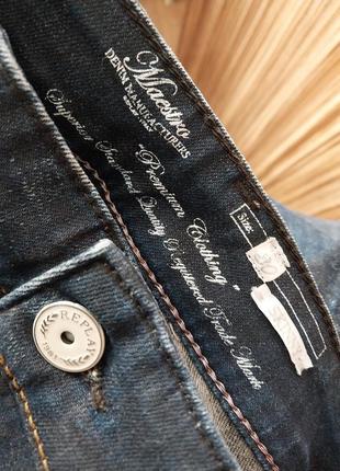 Дорргие премиальные брендовые тёмно-синие стрейчевые облегающие джинсы скинни replay5 фото