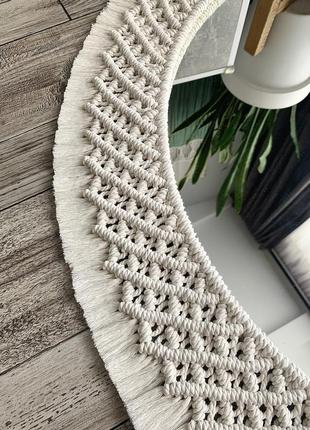 Большое зеркало с декором макраме 60/80см