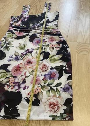 Роскошное цветочное вечернее платье по фигуре, платье миди по фигуре5 фото