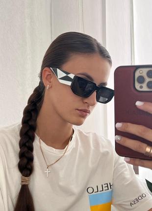 Солнцезащитные очки женские в стиле прада prada polarized коллекция 2023🔝3 фото