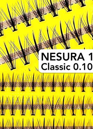 Nesura eyelash classic 11d, 0,07, изгиб c, 11 мм, 60 пучков ресницы лучики несура2 фото