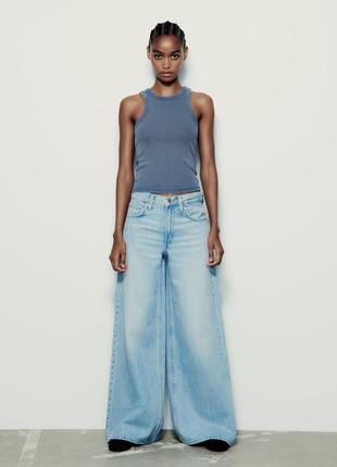 Серый топ зара, с вареным эффектом, zara