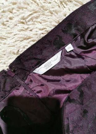 Шикарная юбка жакард  черничная фиолетовая  со складами new look4 фото