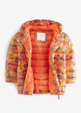 Яркая брендовая стильная теплая демисезонная куртка для девочки next3 фото