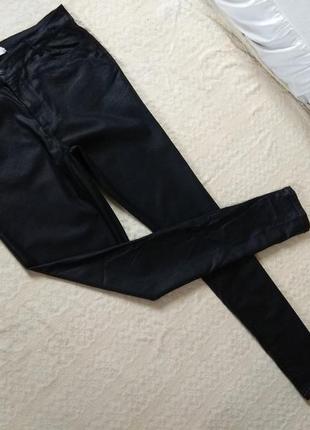 Стильные черные джинсы скинни под кожу vero moda, 16 размер.4 фото