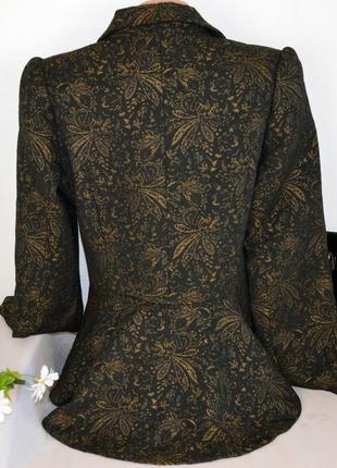 Брендовый пиджак жакет блейзер joe browns узор цветы этикетка4 фото