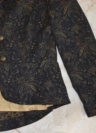Брендовый пиджак жакет блейзер joe browns узор цветы этикетка9 фото