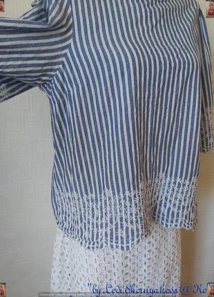 Фирменная primark блуза со 100 % хлопка в нежном голубом цвете с вышивкой, размер хл5 фото