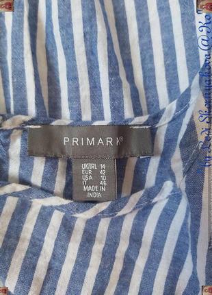 Фирменная primark блуза со 100 % хлопка в нежном голубом цвете с вышивкой, размер хл9 фото
