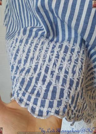 Фирменная primark блуза со 100 % хлопка в нежном голубом цвете с вышивкой, размер хл8 фото