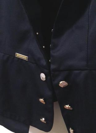 Новый темно -синий пиджак с биркой, демисезон, жакет, лето-осень6 фото