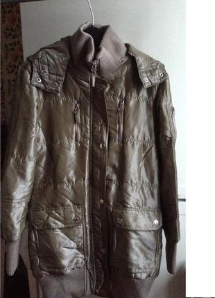 Sale серебристое серое цвета металлик пальто куртка s3 фото