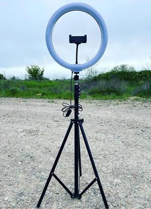 Акция! 549 за набор блогера: кольцевая лампа 33 см+ шарнир+ держатель телефона + штатив 2метры