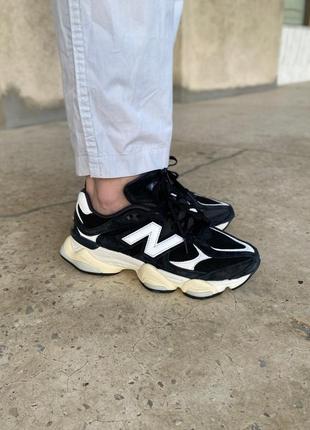 Кроссовки new balance 9060 white black1 фото