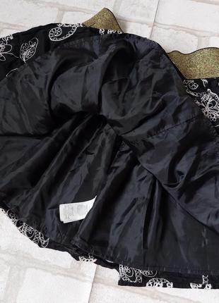 Юбка черная с вышитым цветочным принтом atmosphere5 фото