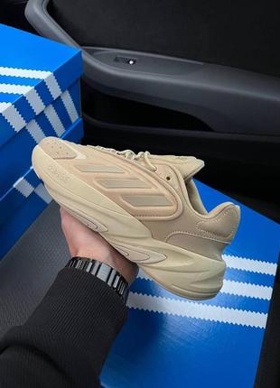 Мужские кроссовки adidas ozelia originals beige2 фото