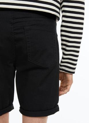 Стильные черные катоновые шорты от h&amp;m3 фото