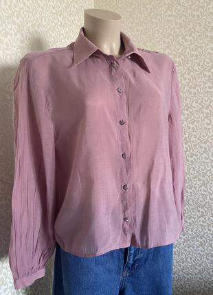 Ефектна блуза з ліоцелу та гарними ґудзиками zara2 фото