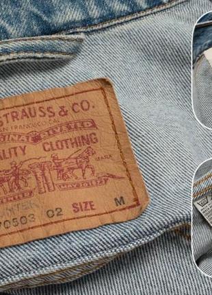 Levis 70503 vintage 90s trucker  denim jacket (1995) чоловіча джинсова куртка10 фото