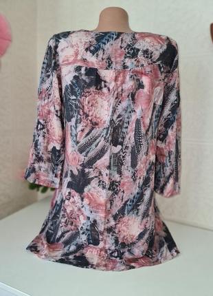 Туника тонкая воздушная, вискоза, принт3 фото
