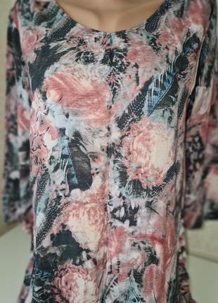 Туника тонкая воздушная, вискоза, принт4 фото