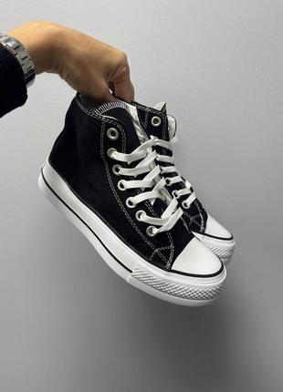 Converse chuck taylor high sole black трендові класичні кеді конверс на високій підошві чорні весна літо жіночі класичні кеди на високій підошві5 фото