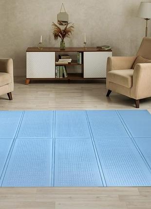 Однотонний складний килимок, коврик, 1500 х 2000 х 10мм, блакитний