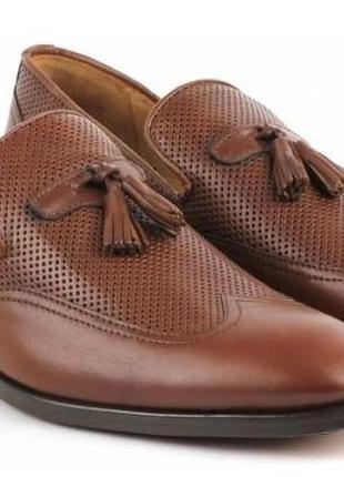 Мужские туфли лоферы braska оригинал кожа 45 размер италия bs823