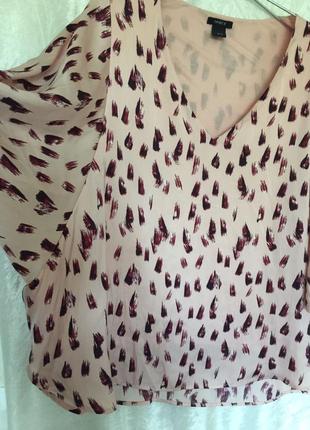 Гарної якості блуза пудрового кольору з оригінальним леопардовим принтом2 фото