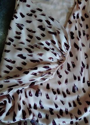 Гарної якості блуза пудрового кольору з оригінальним леопардовим принтом3 фото