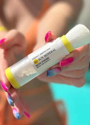 Сонцезахисна мінеральна пудра прозора з spf 30 + сонцезахисний крем для обличчя spf 30+4 фото