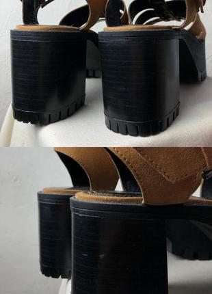 Массивные босоножки на платформе bershka грубые сандалии размер 4010 фото