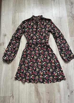 Новое платье из шифона в цветочки h&amp;m 34 zara mango2 фото