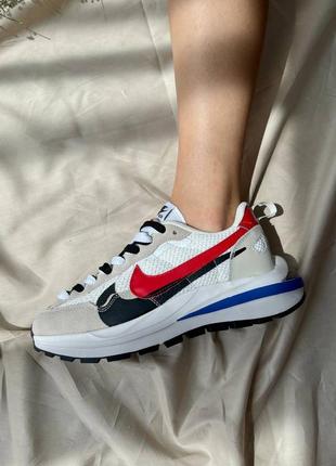 👟 кросівки   nike vaporwaffle sport fuschia x sacai white red      / наложка bs👟