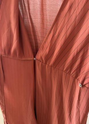 Платье ассиметричное на запах в полоску (без пояса )4 фото
