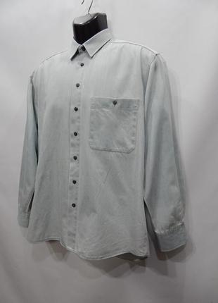 Мужская джинсовая рубашка с длинным рукавом c&a р.48-50 010дрбу (только в указанном размере, только 1 шт)4 фото