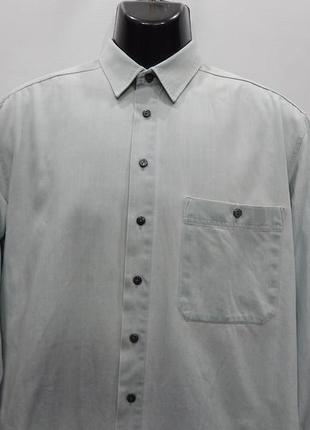 Мужская джинсовая рубашка с длинным рукавом c&a р.48-50 010дрбу (только в указанном размере, только 1 шт)2 фото