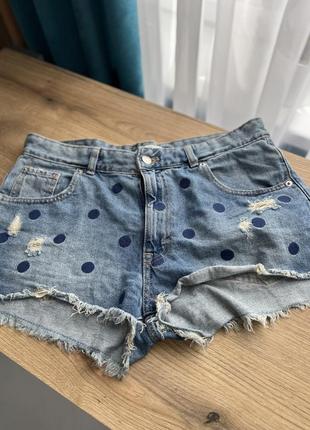 Джинсовые шорты pull and bear