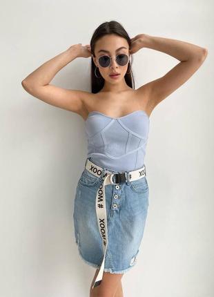 Джинсовая юбка с поясом распродажа