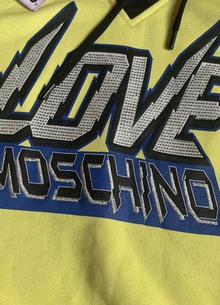 Оригінальне нове худі love moschino з коротким рукавом5 фото