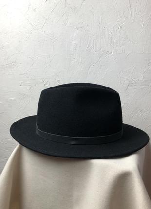 Фетровая шляпа федора mayser германия с кожаным ремешком шерстяная аутентичная классическая в винтажном стиле5 фото