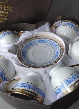 Подарочный кофейный набор yamasen, 6 пар в коробке, фарфор, новый