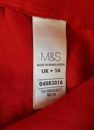 Легкая юбка чистый лен на резинке marks &amp; spencer8 фото