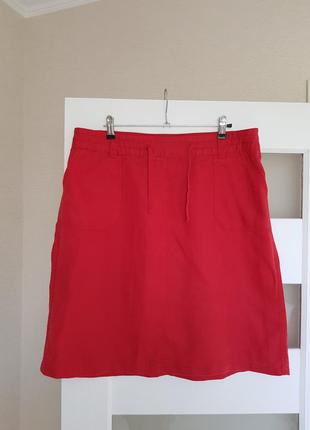 Легкая юбка чистый лен на резинке marks &amp; spencer1 фото