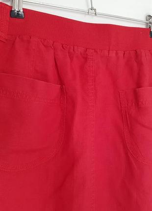 Легкая юбка чистый лен на резинке marks &amp; spencer6 фото