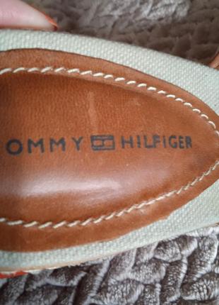 Красивые босоножки полностью из натуральной кожи и льна, tommy GU9 hilfiger8 фото