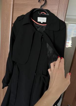 Платье - тренч чёрный, пальто винтажний3 фото